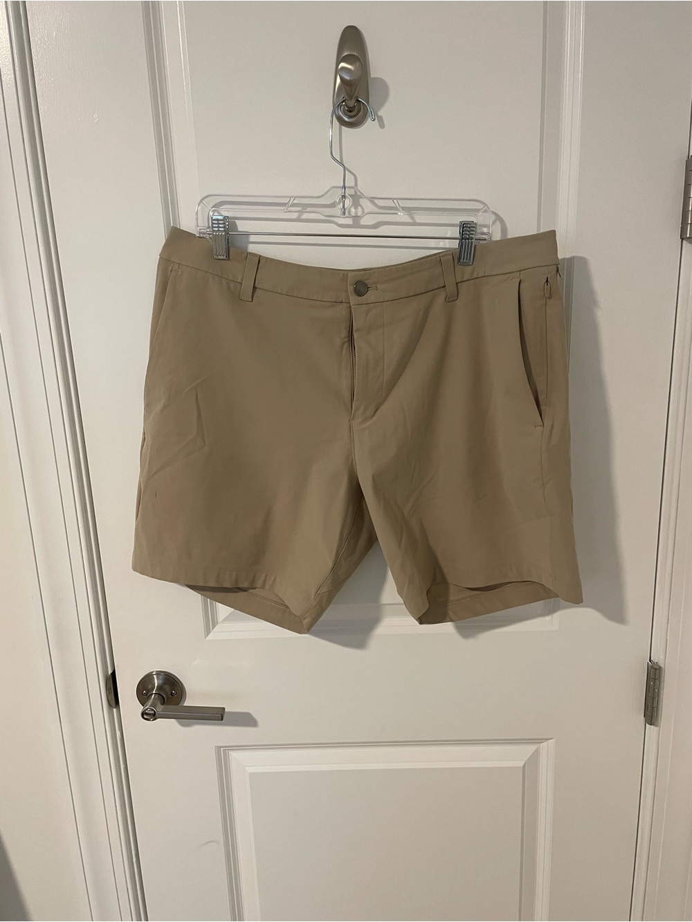 lululemon athletica Men’s Flat Front Athletic Shorts in Khaki